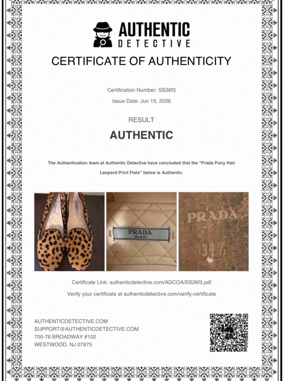 Prada calf-skin loafers in a bold leopard print- Tan and Black 8.5 ~ Authentic - Picture 16 of 16